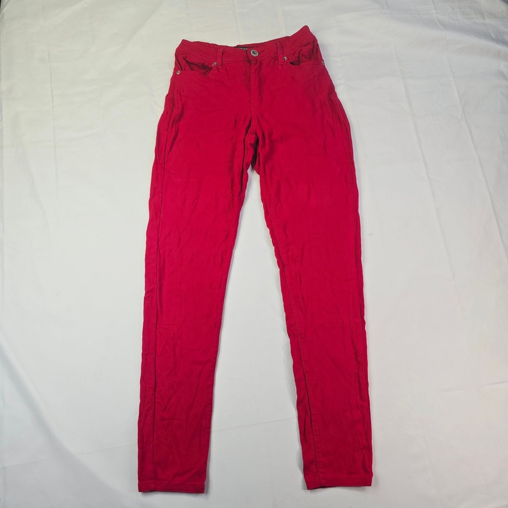 Redfox Skinny Jeans Women Size Large Red Stretch Five Pocket Casual Pants - Picture 1 of 11